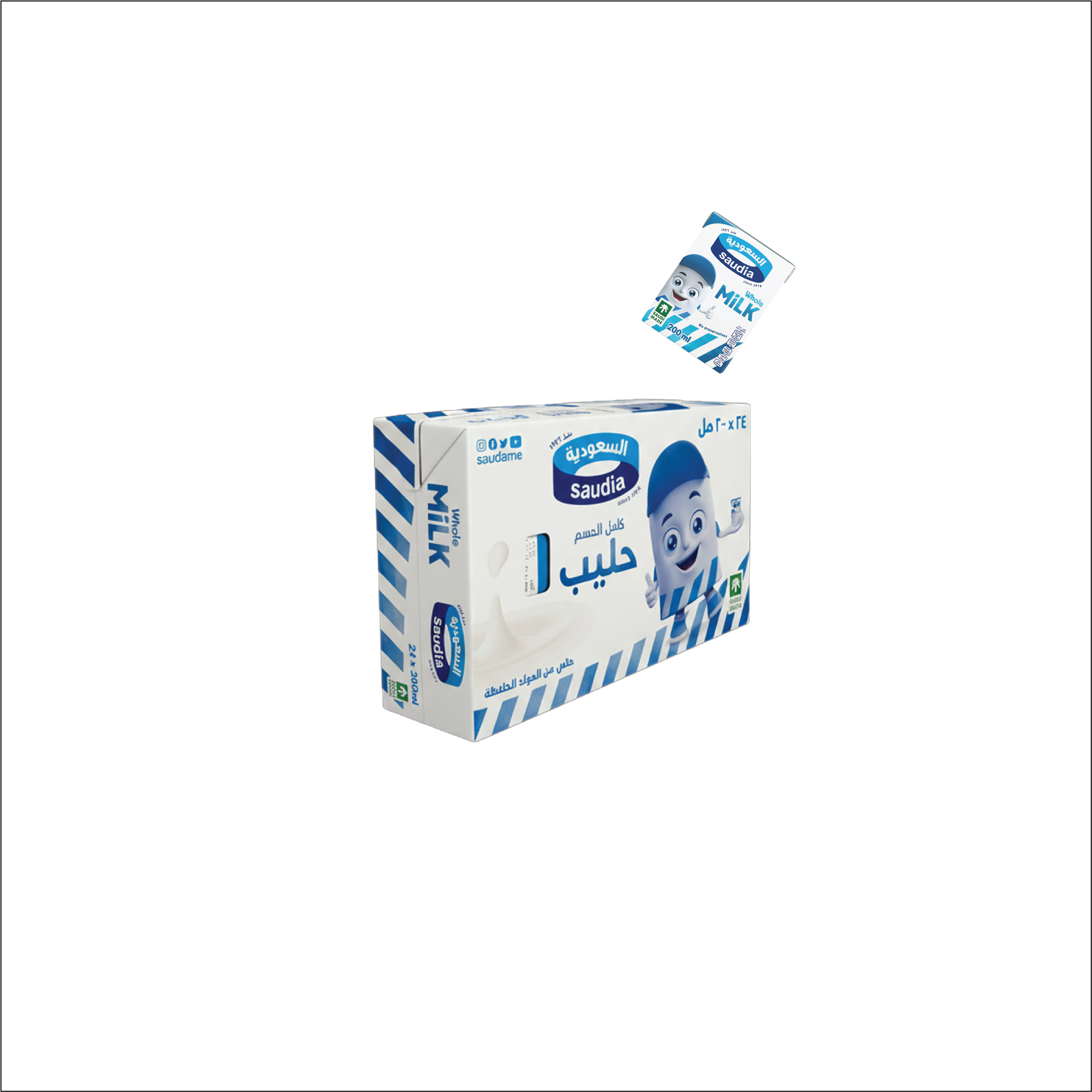 Saudia Whole Milk – 200ml (24pcs)